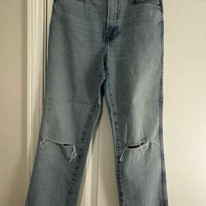 Good American straight ankle length Distressed Women Jeans